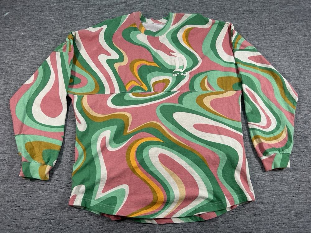 Disneyland Spirit Jersey Adult Large Swirl Multicolor Mickey Mouse Psychedelic